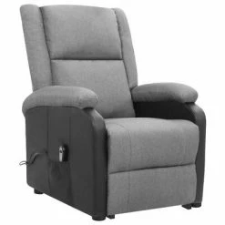 VidaXL Fauteuil inclinable Gris clair Tissu -Fauteuils Soldes image 2 329505