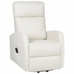 VidaXL Fauteuil inclinable Crème Similicuir -Fauteuils Soldes image 2 329626