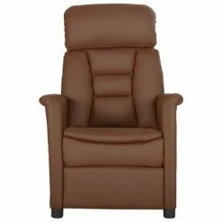 VidaXL Chaise inclinable Marron Similicuir -Fauteuils Soldes image 2 329673