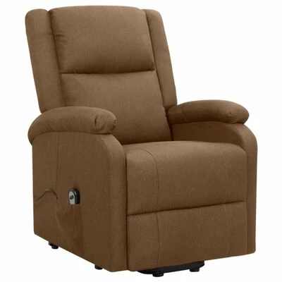 VidaXL Fauteuil inclinable Marron Tissu 4 VidaXL Fauteuil inclinable Marron Tissu â Image 2