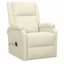 VidaXL Fauteuil inclinable Crème Tissu -Fauteuils Soldes image 2 329708