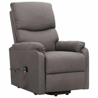 VidaXL Fauteuil inclinable Gris clair Tissu 4 VidaXL Fauteuil inclinable Gris clair Tissu – Image 2