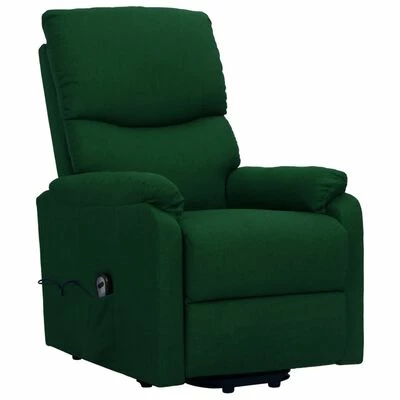 VidaXL Fauteuil inclinable Vert foncé Tissu 4 VidaXL Fauteuil inclinable Vert foncé Tissu – Image 2