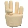 VidaXL Chaise en forme de main Crème Velours