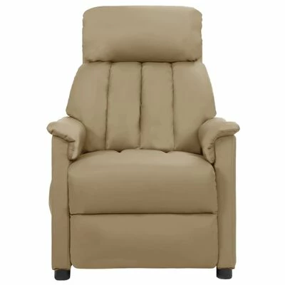 VidaXL Fauteuil inclinable Cappuccino Similicuir 4 VidaXL Fauteuil inclinable Cappuccino Similicuir – Image 2