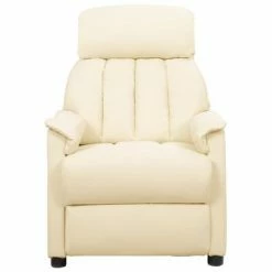VidaXL Fauteuil inclinable Crème Similicuir 9 VidaXL Fauteuil inclinable Crème Similicuir -Fauteuils Soldes image 2 338853
