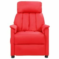 VidaXL Fauteuil inclinable Rouge Similicuir -Fauteuils Soldes image 2 338855