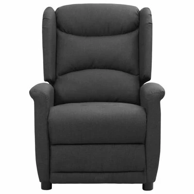 VidaXL Fauteuil inclinable Gris foncé Tissu 4 VidaXL Fauteuil inclinable Gris foncé Tissu – Image 2