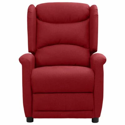 VidaXL Fauteuil inclinable Rouge bordeaux Tissu 4 VidaXL Fauteuil inclinable Rouge bordeaux Tissu – Image 2