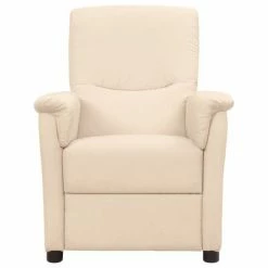 VidaXL Fauteuil inclinable Crème Tissu 9 VidaXL Fauteuil inclinable Crème Tissu -Fauteuils Soldes image 2 338905