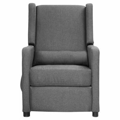 VidaXL Fauteuil inclinable Gris clair Tissu 4 VidaXL Fauteuil inclinable Gris clair Tissu – Image 2