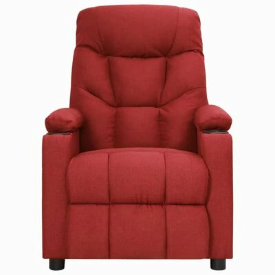 VidaXL Fauteuil inclinable Rouge bordeaux Tissu 4 VidaXL Fauteuil inclinable Rouge bordeaux Tissu – Image 2