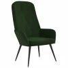 VidaXL Chaise de relaxation Vert foncé Velours 2 VidaXL Chaise de relaxation Vert foncé Velours -Fauteuils Soldes image 2 341196