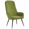 VidaXL Chaise de relaxation Vert clair Velours