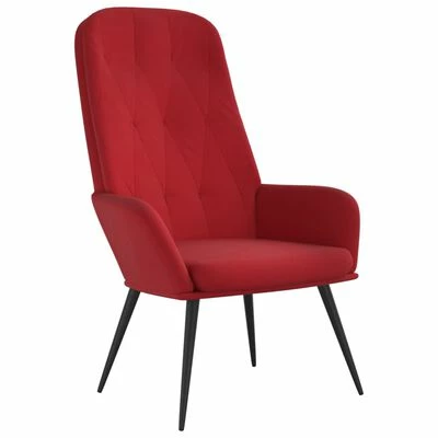 VidaXL Chaise de relaxation Rouge bordeaux Velours 3 VidaXL Chaise de relaxation Rouge bordeaux Velours