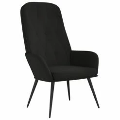 VidaXL Chaise de relaxation Noir Velours