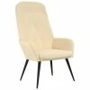 VidaXL Chaise de relaxation Blanc crème Velours