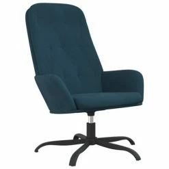 VidaXL Chaise de relaxation Bleu Velours