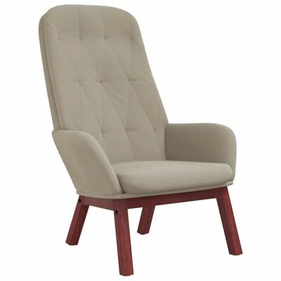 VidaXL Chaise de relaxation Gris clair Velours 3 VidaXL Chaise de relaxation Gris clair Velours