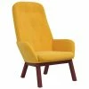 VidaXL Chaise de relaxation Jaune moutarde Velours -Fauteuils Soldes image 2 341225
