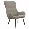 VidaXL Chaise de relaxation Gris clair Velours -Fauteuils Soldes image 2 341229