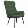 VidaXL Chaise de relaxation Vert foncé Velours 1 VidaXL Chaise de relaxation Vert foncé Velours -Fauteuils Soldes image 2 341231