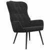 VidaXL Chaise de relaxation Noir Velours
