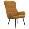 VidaXL Chaise de relaxation Marron Velours -Fauteuils Soldes image 2 341237