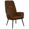 VidaXL Chaise de relaxation Marron brillant Similicuir