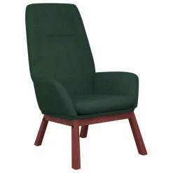 VidaXL Chaise de relaxation Vert foncé Tissu