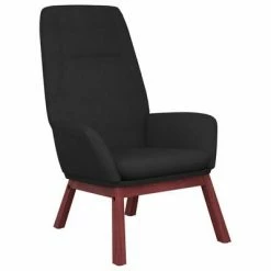 VidaXL Chaise de relaxation Noir Tissu