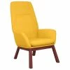 VidaXL Chaise de relaxation Jaune moutarde Tissu