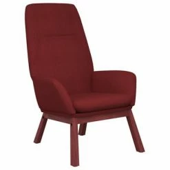 VidaXL Chaise de relaxation Rouge bordeaux Tissu