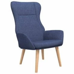 VidaXL Chaise de relaxation Bleu Tissu
