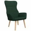 VidaXL Chaise de relaxation Vert foncé Tissu