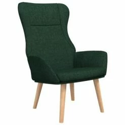 VidaXL Chaise de relaxation Vert foncé Tissu