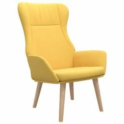 VidaXL Chaise de relaxation Jaune moutarde Tissu