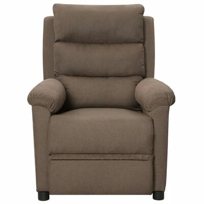 VidaXL Fauteuil inclinable Taupe Tissu 4 VidaXL Fauteuil inclinable Taupe Tissu – Image 2