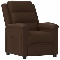 VidaXL Fauteuil inclinable Marron Similicuir
