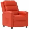 VidaXL Chaise inclinable Rouge Similicuir