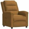 VidaXL Fauteuil inclinable Marron Velours