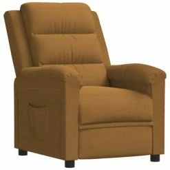VidaXL Fauteuil inclinable Marron Velours