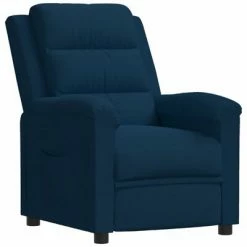 VidaXL Fauteuil inclinable Bleu Velours