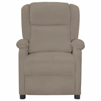 VidaXL Fauteuil inclinable Gris clair Velours 4 VidaXL Fauteuil inclinable Gris clair Velours – Image 2