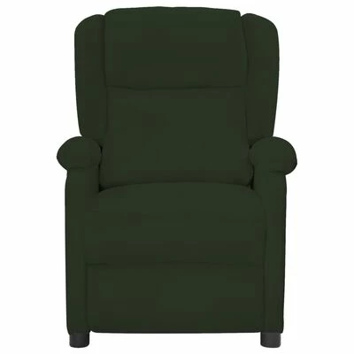 VidaXL Fauteuil inclinable Vert foncé Velours 4 VidaXL Fauteuil inclinable Vert foncé Velours – Image 2