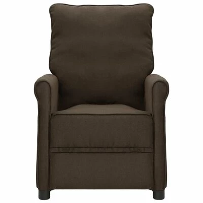 VidaXL Fauteuil inclinable Marron foncé Tissu 4 VidaXL Fauteuil inclinable Marron foncé Tissu – Image 2