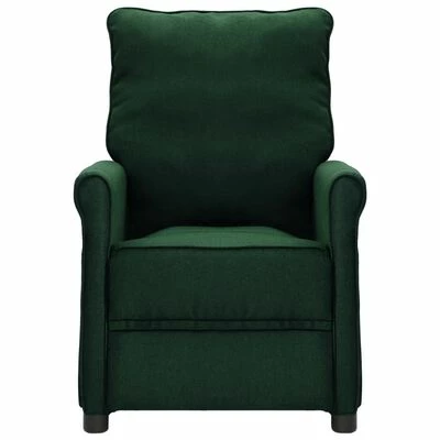 VidaXL Fauteuil inclinable Vert foncé Tissu 4 VidaXL Fauteuil inclinable Vert foncé Tissu – Image 2