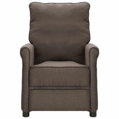 VidaXL Fauteuil inclinable Taupe Tissu 4 VidaXL Fauteuil inclinable Taupe Tissu – Image 2