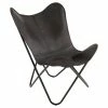 Lesli Living Chaise papillon Buffalo 75x75x87 cm Noir 1 Lesli Living Chaise papillon Buffalo 75x75x87 cm Noir -Fauteuils Soldes image 2 441276