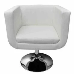 VidaXL Tabouret de bar Blanc Similicuir 8 VidaXL Tabouret de bar Blanc Similicuir -Fauteuils Soldes image 3 240040